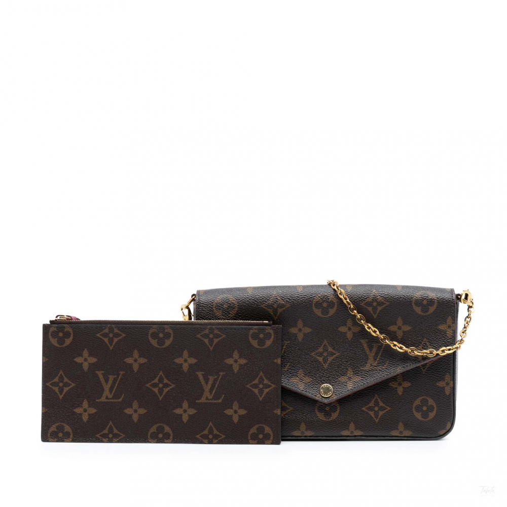 Louis Vuitton Felicie Canvas Pouch Clutch Monogram