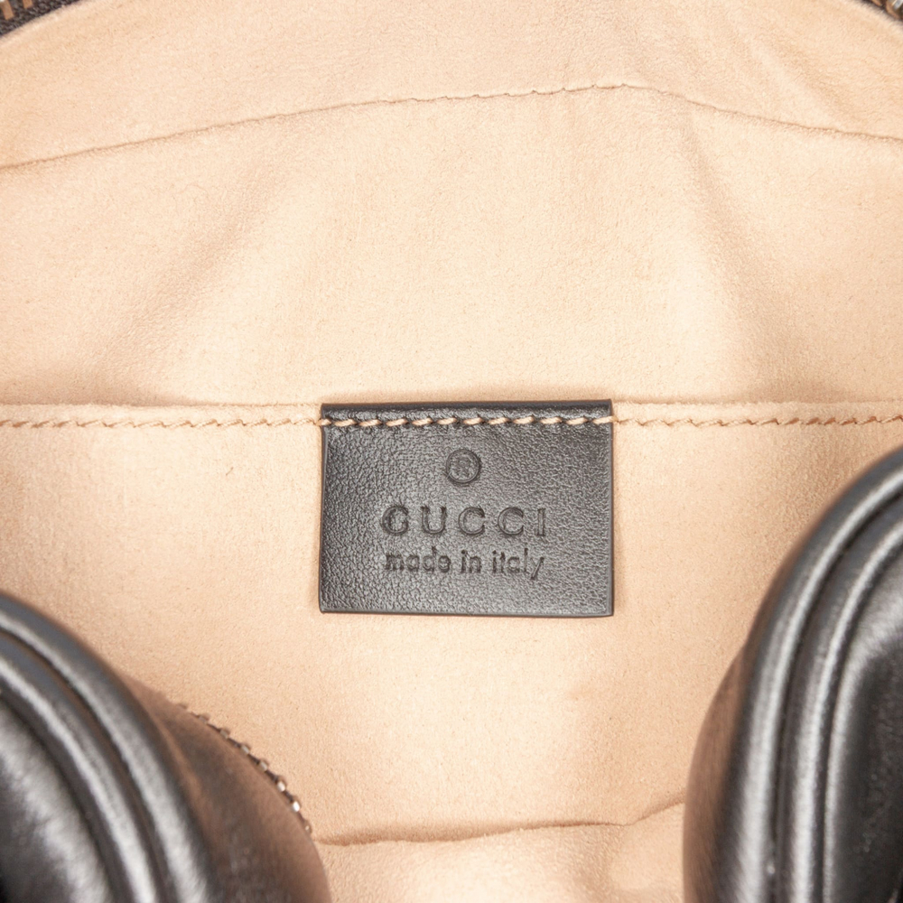 Gucci GG Marmont Mini Matelassé Leather Camera Bag Black