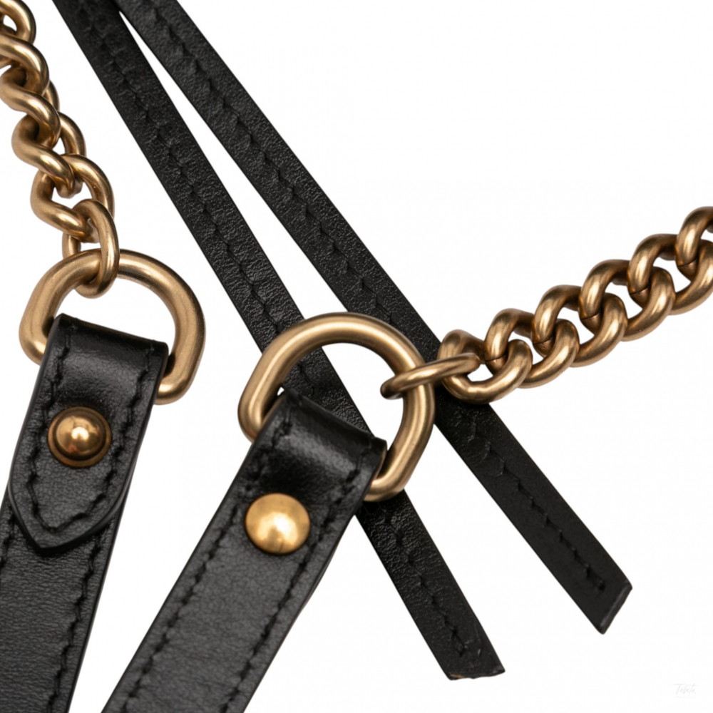 Gucci GG Marmont Mini Matelassé Leather Camera Bag Black