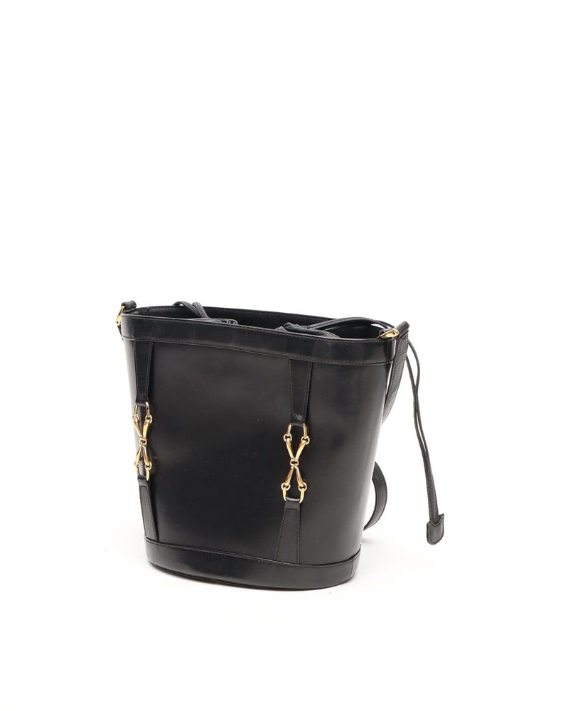 Gucci Vintage Leather Drawstring Bucket Bag