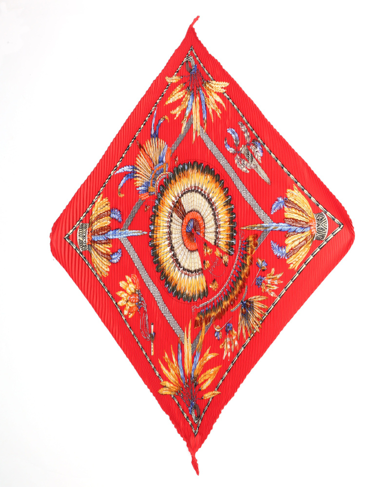 Hermès 140 Pleated Silk Scarf