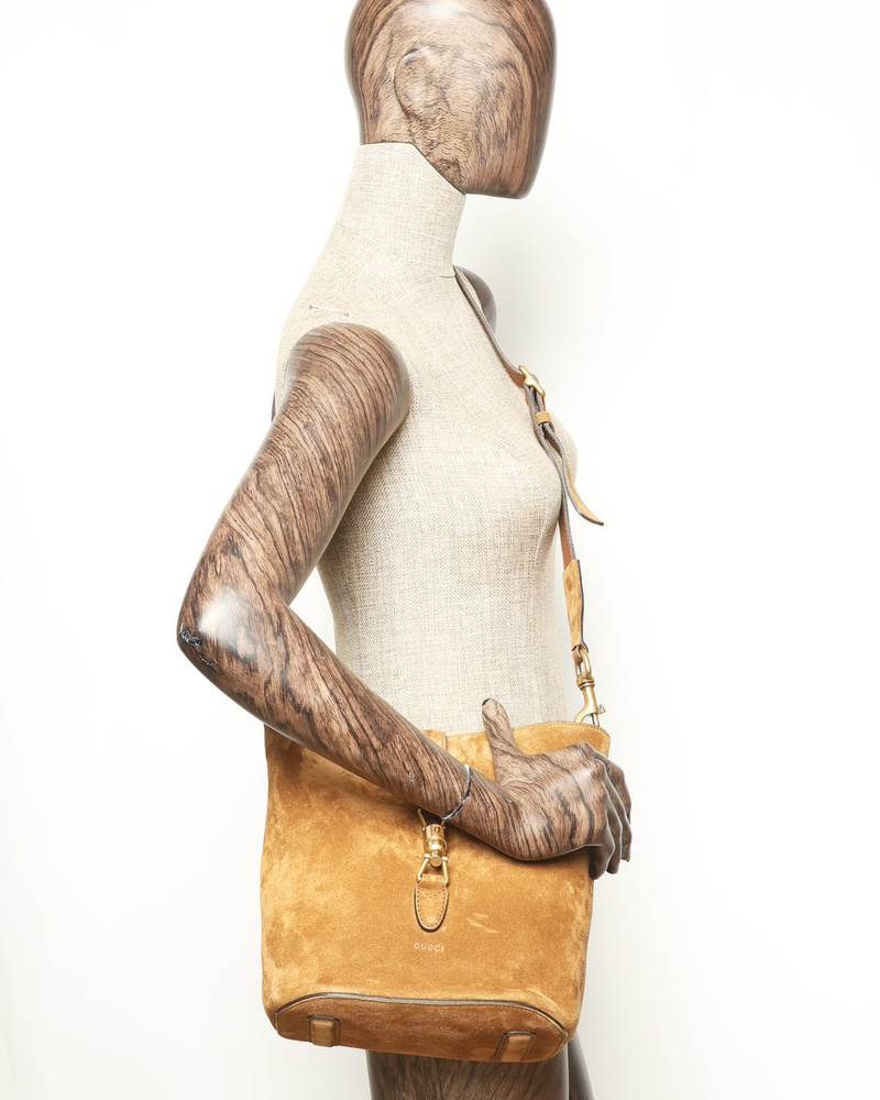 Gucci New Jackie Soft Suede Bucket Bag