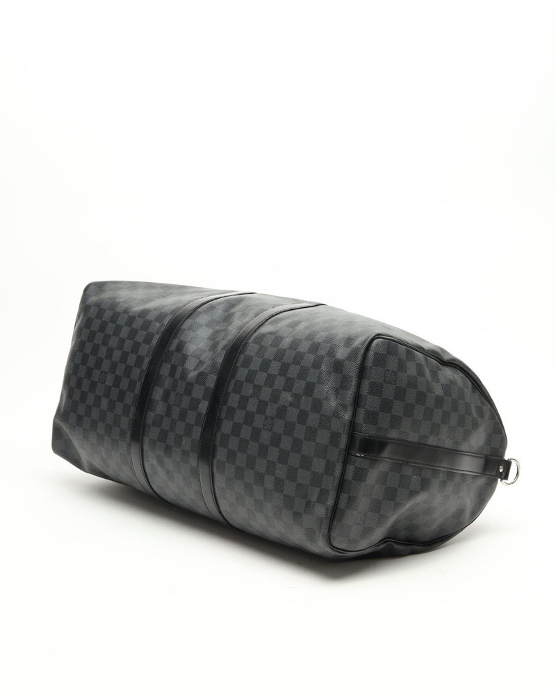 Louis Vuitton Damier Graphite Keepall Bandouliére 55 Weekend Bag