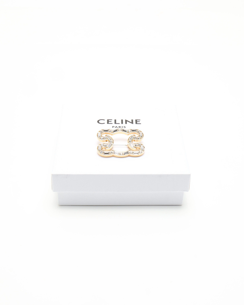 Celine Céline Rhinestone Brooch