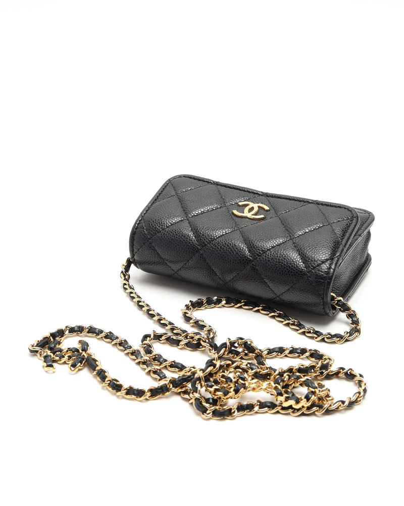Chanel Card Holder Caviar Wallet On Chain Bag