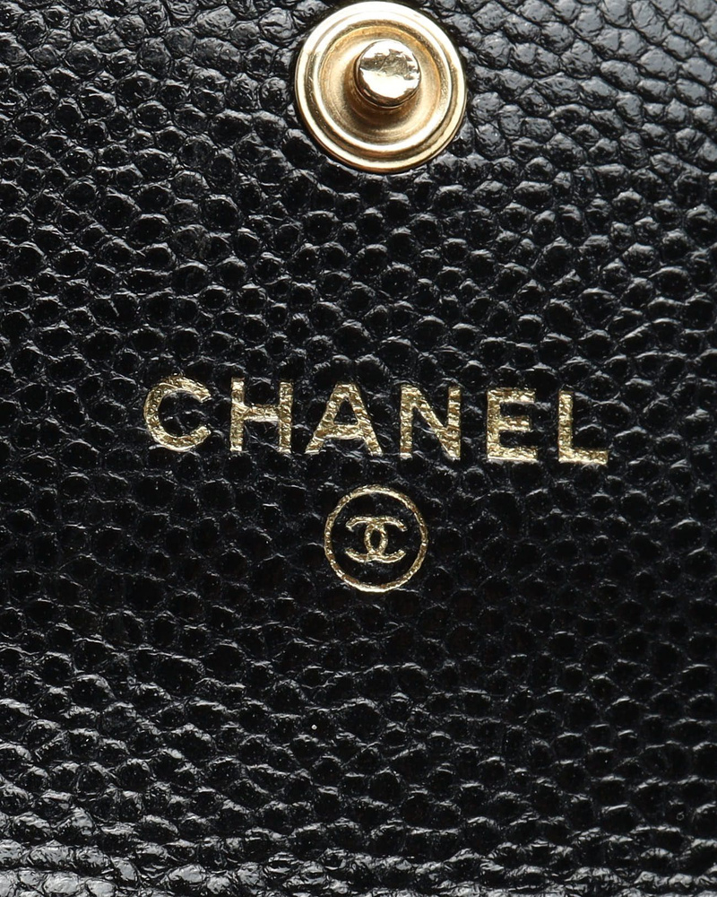 Chanel Card Holder Caviar Wallet On Chain Bag