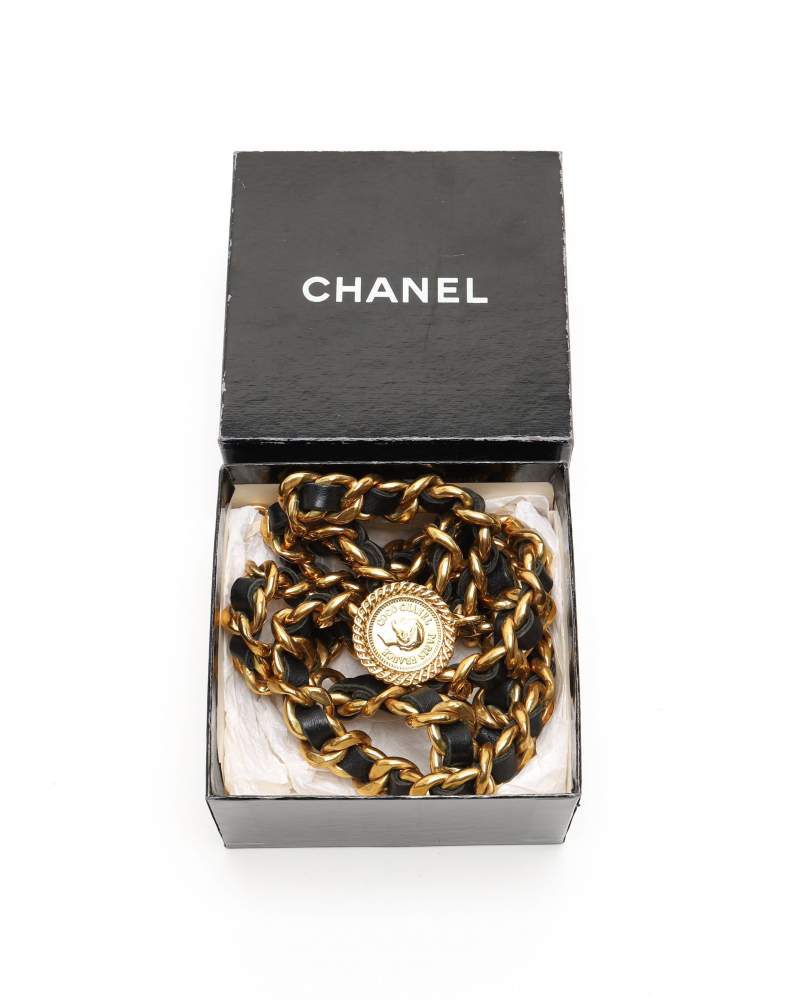 Chanel Leather Chain Belt