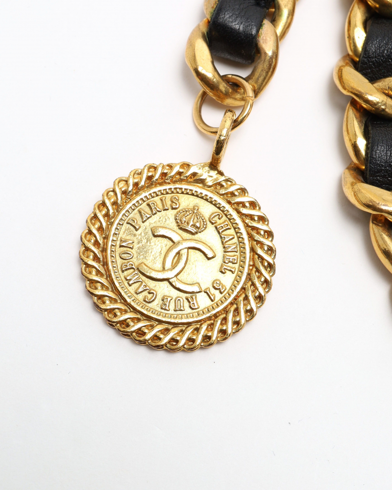 Chanel Leather Chain Belt
