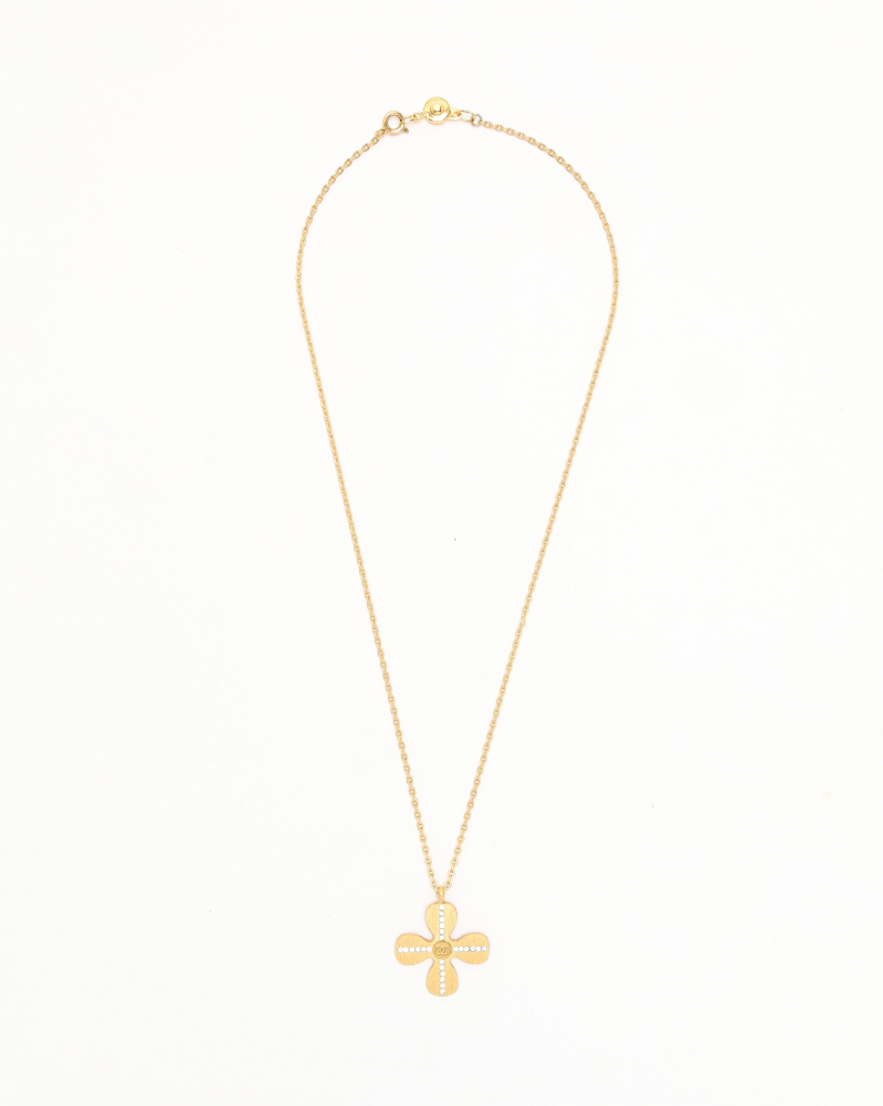 Chanel Clover Coco Mark Necklace