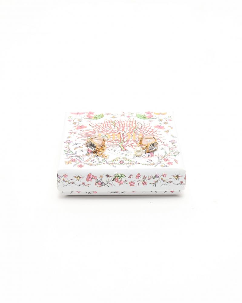 Christian Dior Rhinestone and Pearl Clip-on Earrings