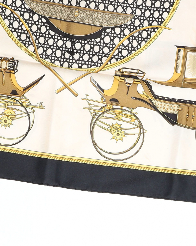 Hermès Carré 90 Les Voitures à Transformation Silk Scarf