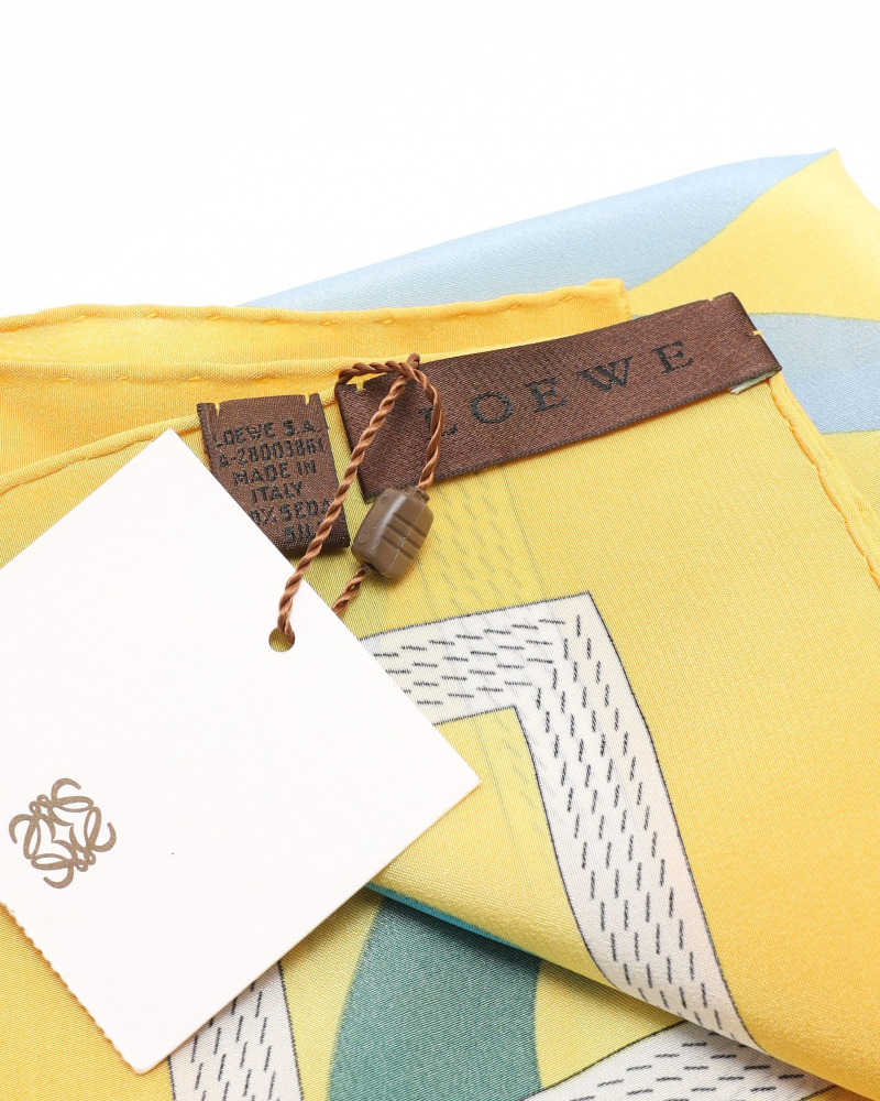 Loewe 55 Anagram Silk Scarf