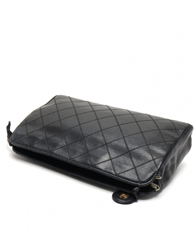 Chanel Leather Quilted Pouch