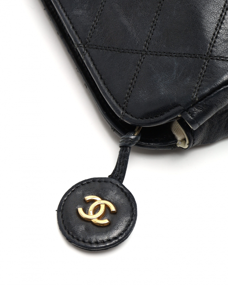 Chanel Leather Quilted Pouch