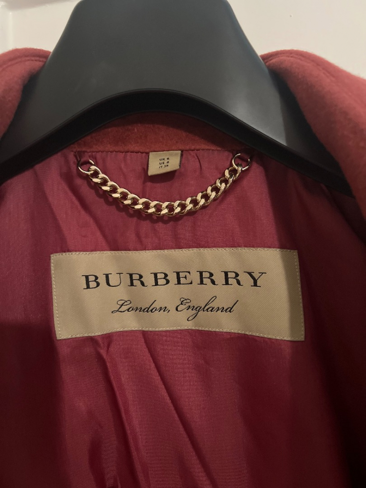 Burberry red cashmere coat