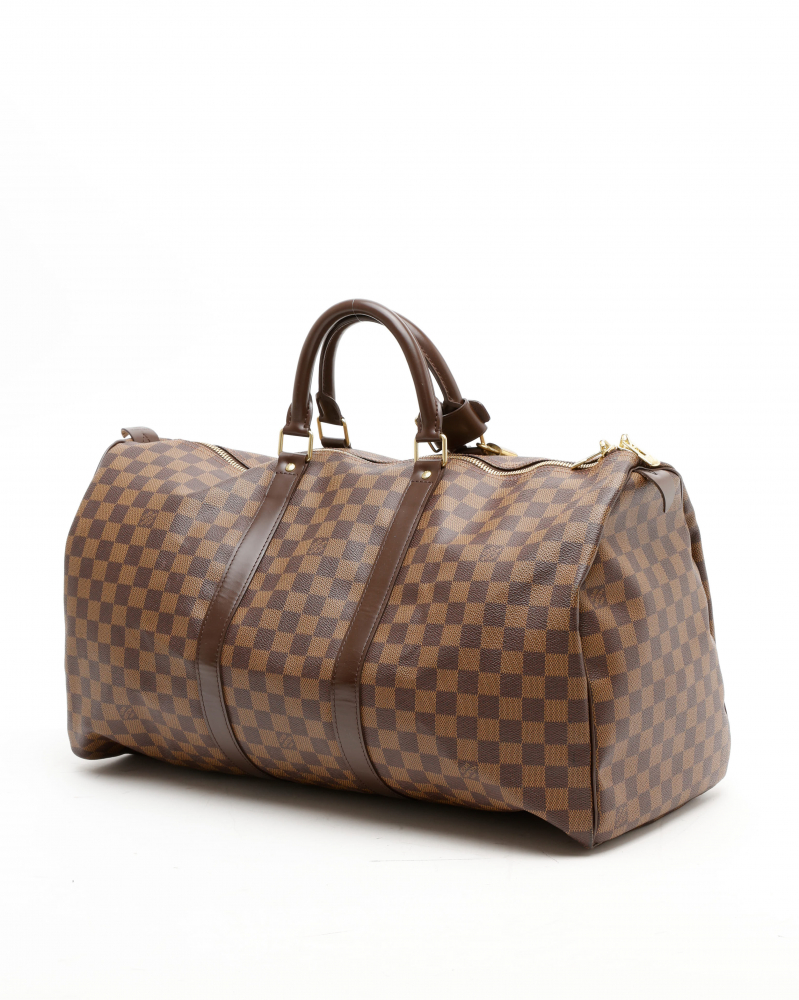 Louis Vuitton Damier Ebene Keepall 50 Weekend Bag