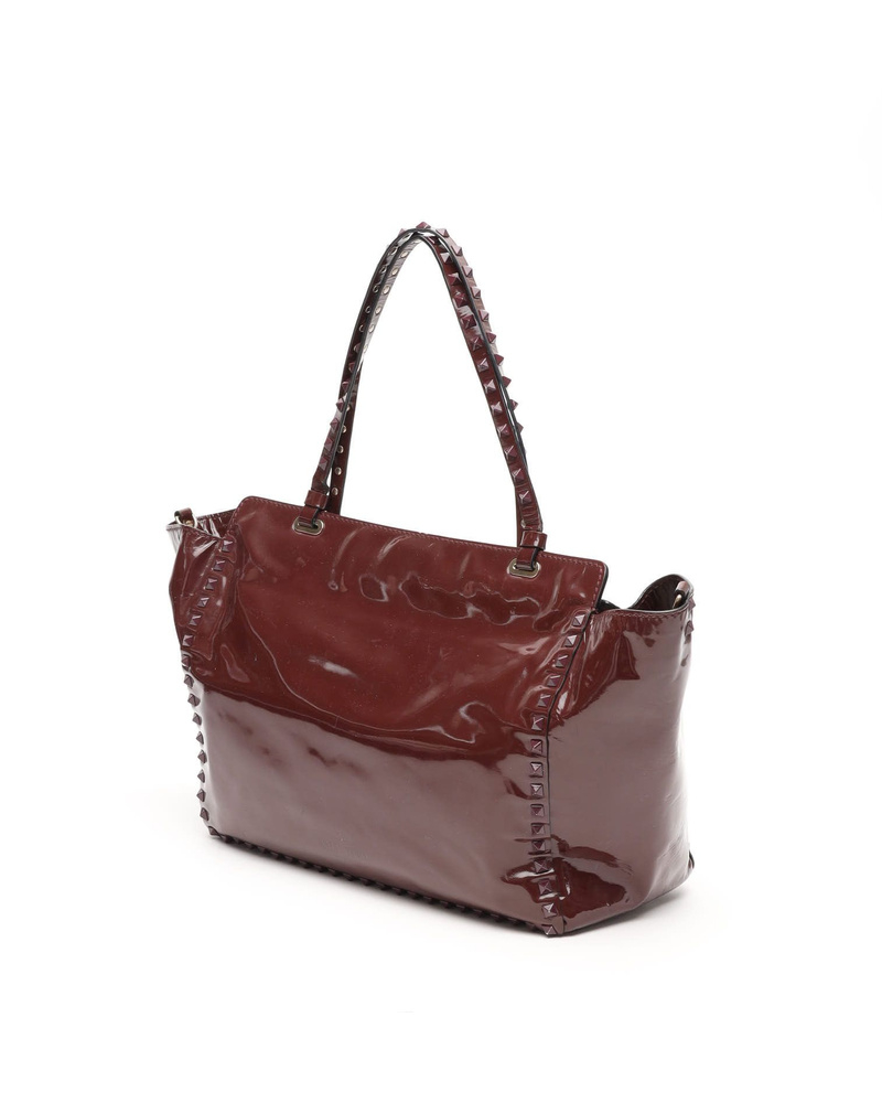 Valentino Patent Rockstud Trapeze Tote Bag