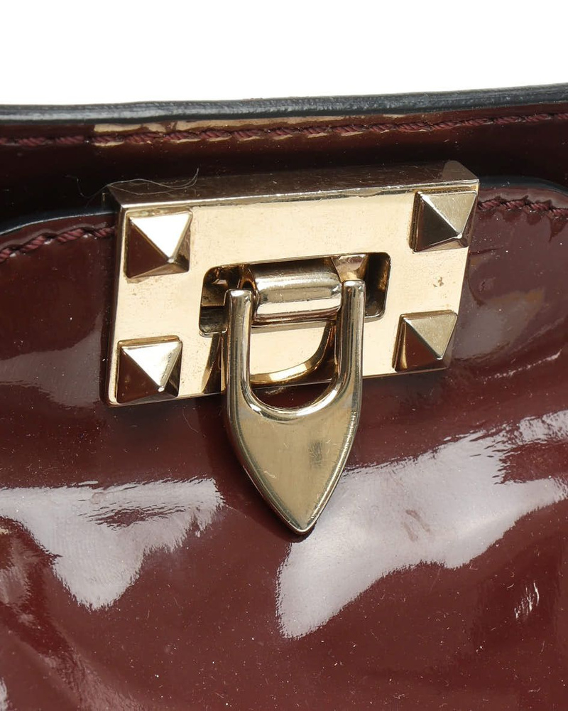 Valentino Patent Rockstud Trapeze Tote Bag