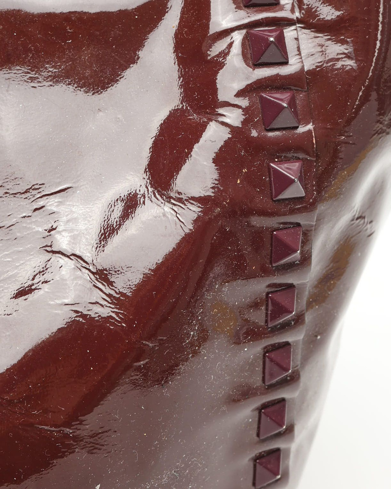 Valentino Patent Rockstud Trapeze Tote Bag