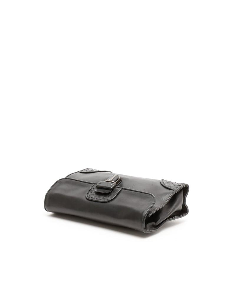 Bottega Veneta Intrecciato Slide Lock Clutch Bag