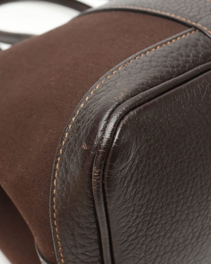 Hermès Toile & Negonda Garden Party 30 w/ Strap Bag