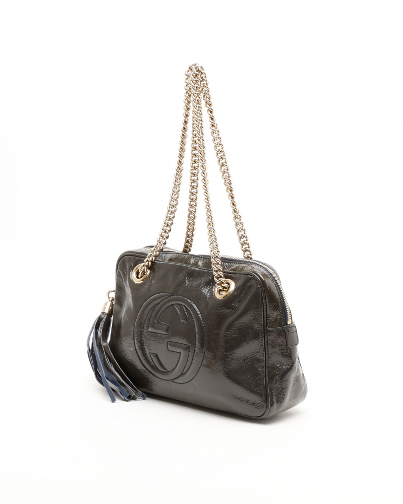 Gucci Patent Soho Chain Bag
