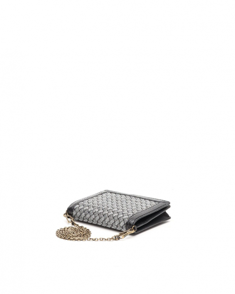 Bottega Veneta Intrecciato Knitted Flap Wallet on Chain Bag