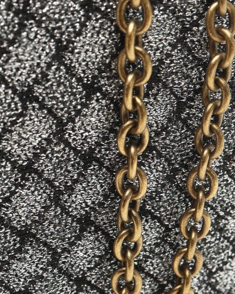 Bottega Veneta Intrecciato Knitted Flap Wallet on Chain Bag