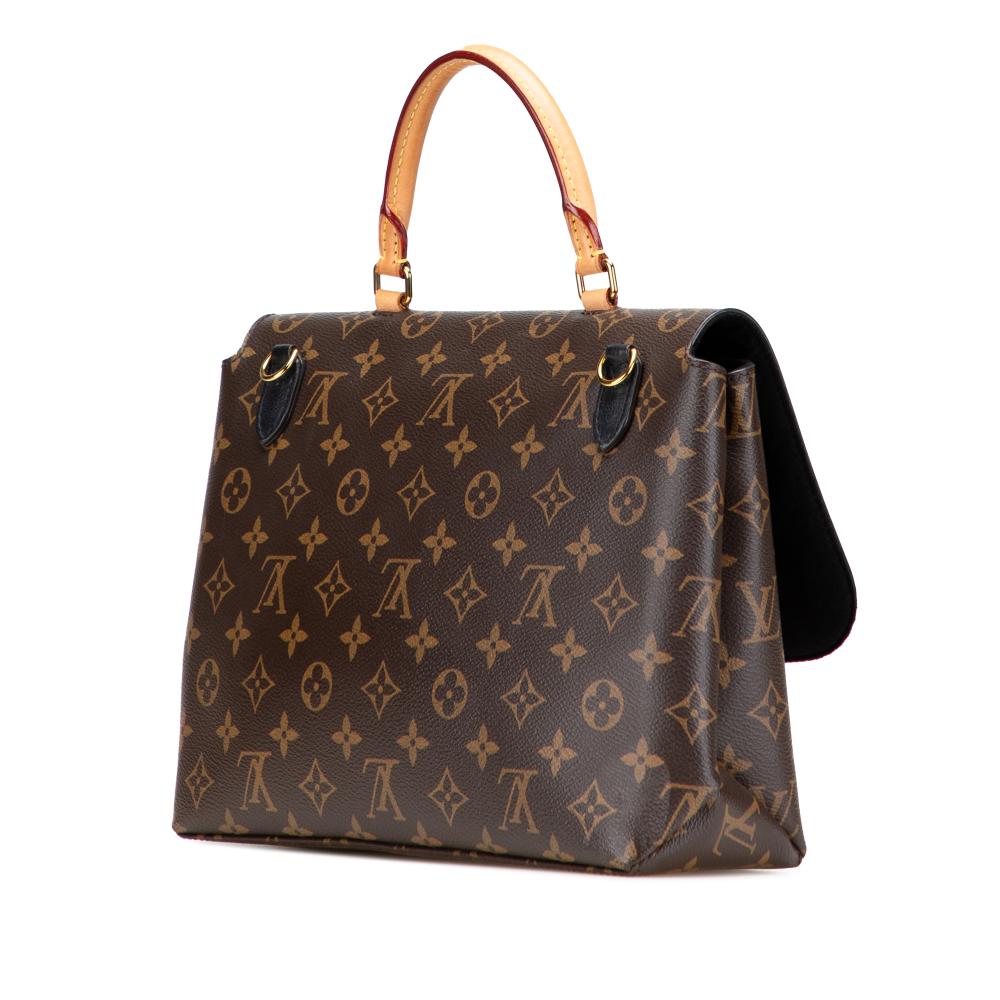 Louis Vuitton B Louis Vuitton Brown with Black Monogram Canvas Canvas Monogram Marignan France