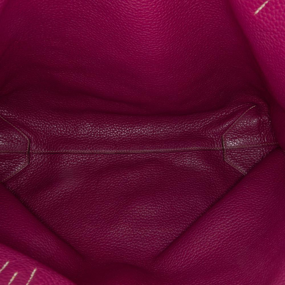 Hermès AB Hermès Brown with Pink Dark Pink Calf Leather Clemence Double Sens 36 France