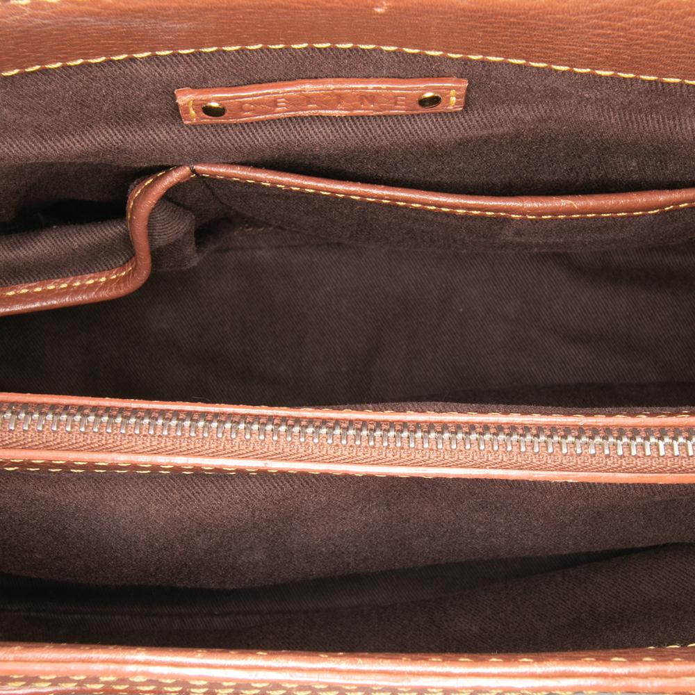 Celine B Celine Blue with Brown Denim Fabric Macadam Boogie Handbag China