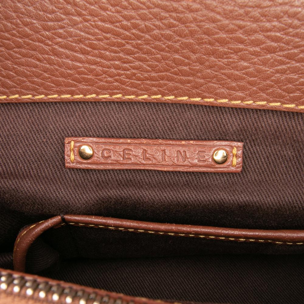 Celine B Celine Blue with Brown Denim Fabric Macadam Boogie Handbag China