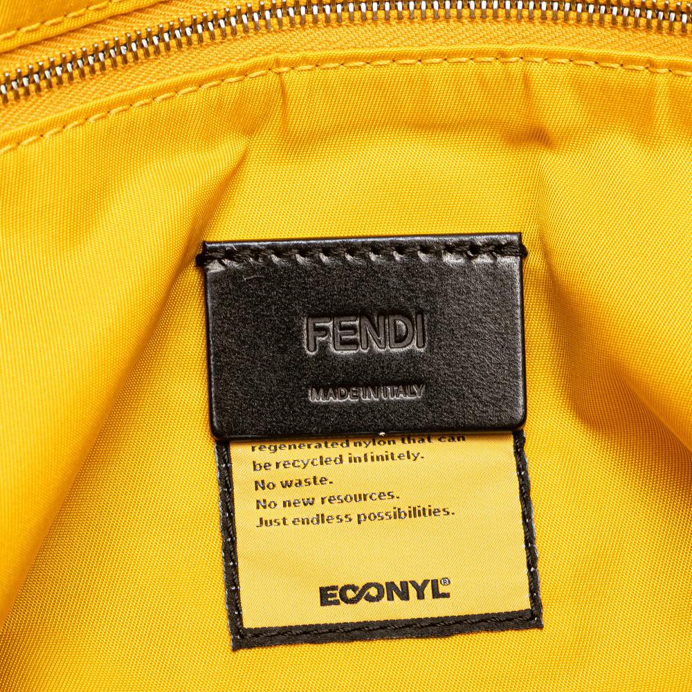 Fendi B Fendi Yellow Nylon Fabric Large Econyl Baguette Satchel Italy