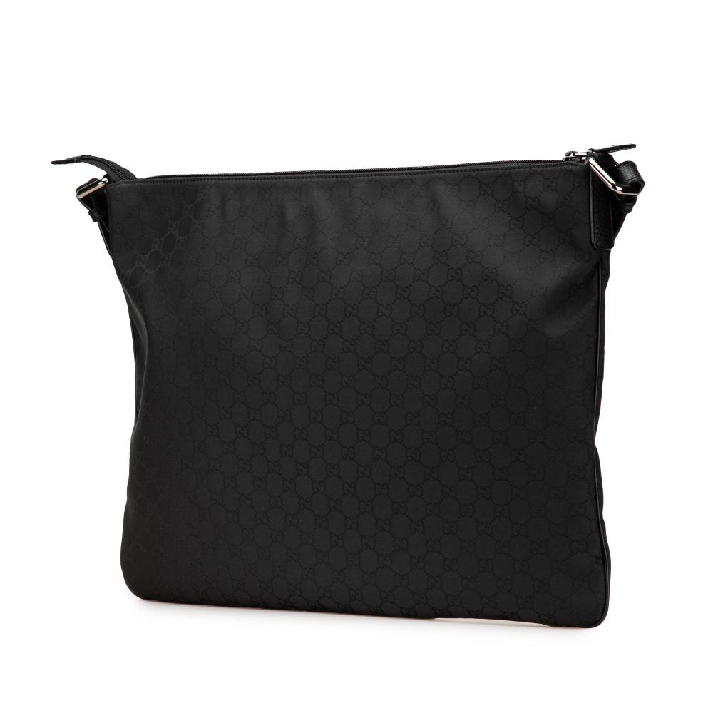 Gucci B Gucci Black Nylon Fabric GG Crossbody Italy