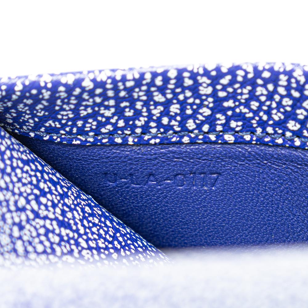 Celine B Celine Blue Goatskin Leather Small Trotteur Crossbody Italy