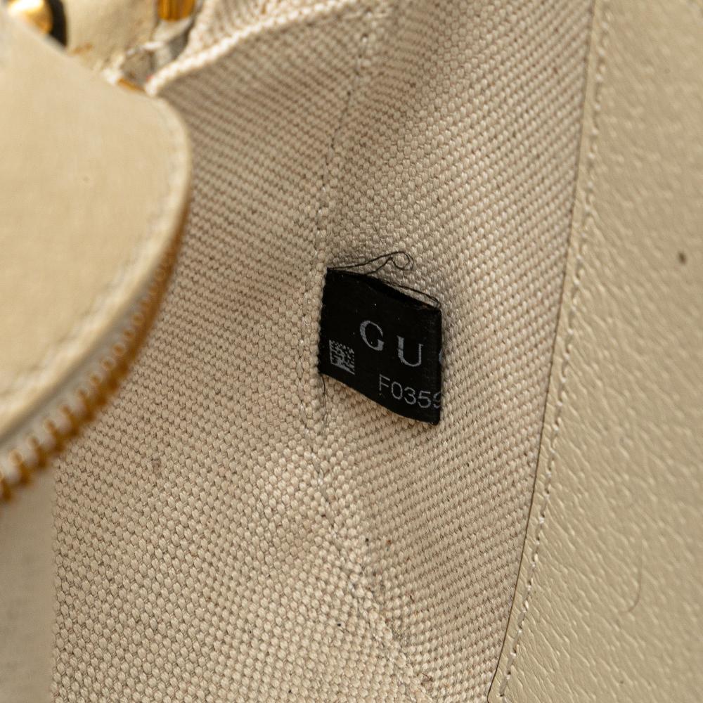 Gucci Brown Small GG Supreme Textured Calfskin Web Ophidia Camera Bag Italy