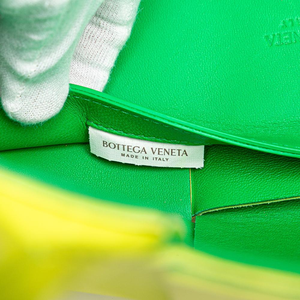 Bottega Veneta Yellow Neon Yellow Nappa Leather Leather Small Nappa Maxi Intrecciato Arco Tote Italy