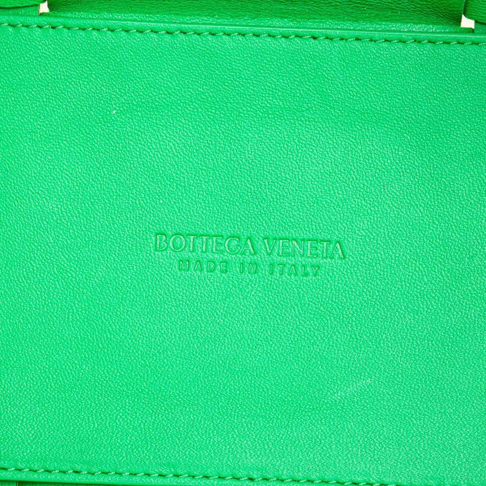 Bottega Veneta Yellow Neon Yellow Nappa Leather Leather Small Nappa Maxi Intrecciato Arco Tote Italy