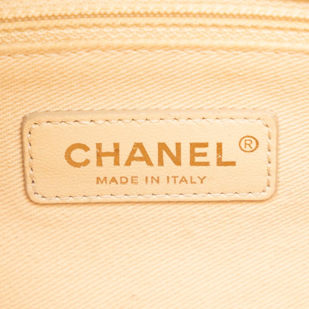 Chanel B Chanel Brown Light Beige Caviar Leather Leather Medium Caviar Paris Cuba Thread Around Flap Italy