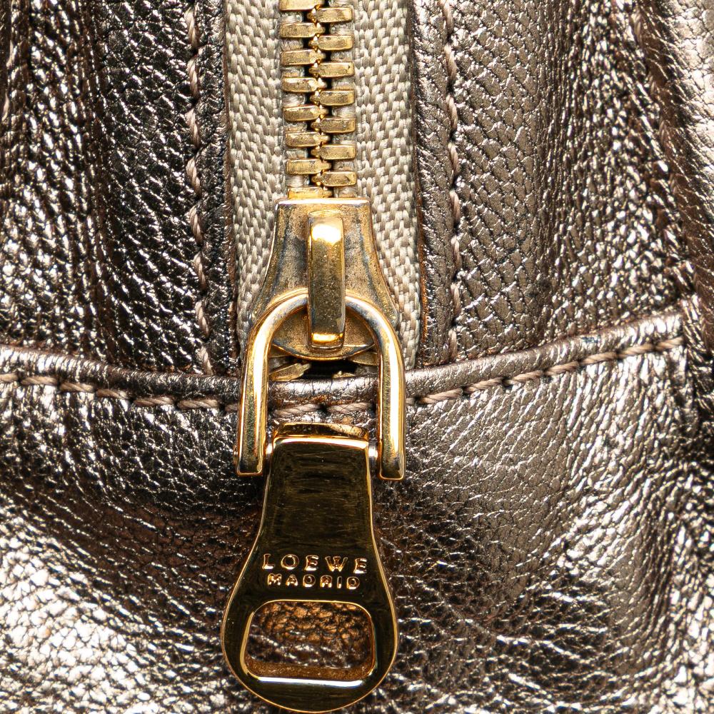 Loewe AB LOEWE Gold Calf Leather Micro Metallic Amazona Satchel China