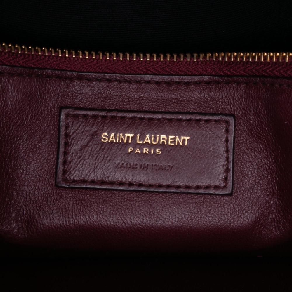 Saint Laurent B Saint Laurent White Calf Leather skin Monogram Cassandra Clasp Bag Italy