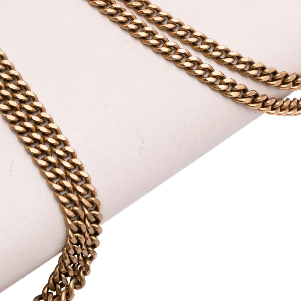 Saint Laurent B Saint Laurent White Calf Leather skin Monogram Cassandra Clasp Bag Italy