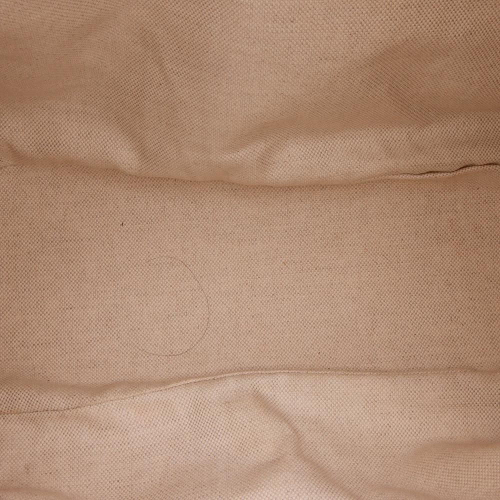 Gucci B Gucci Brown Beige Canvas Fabric Diamante Sukey Satchel Italy