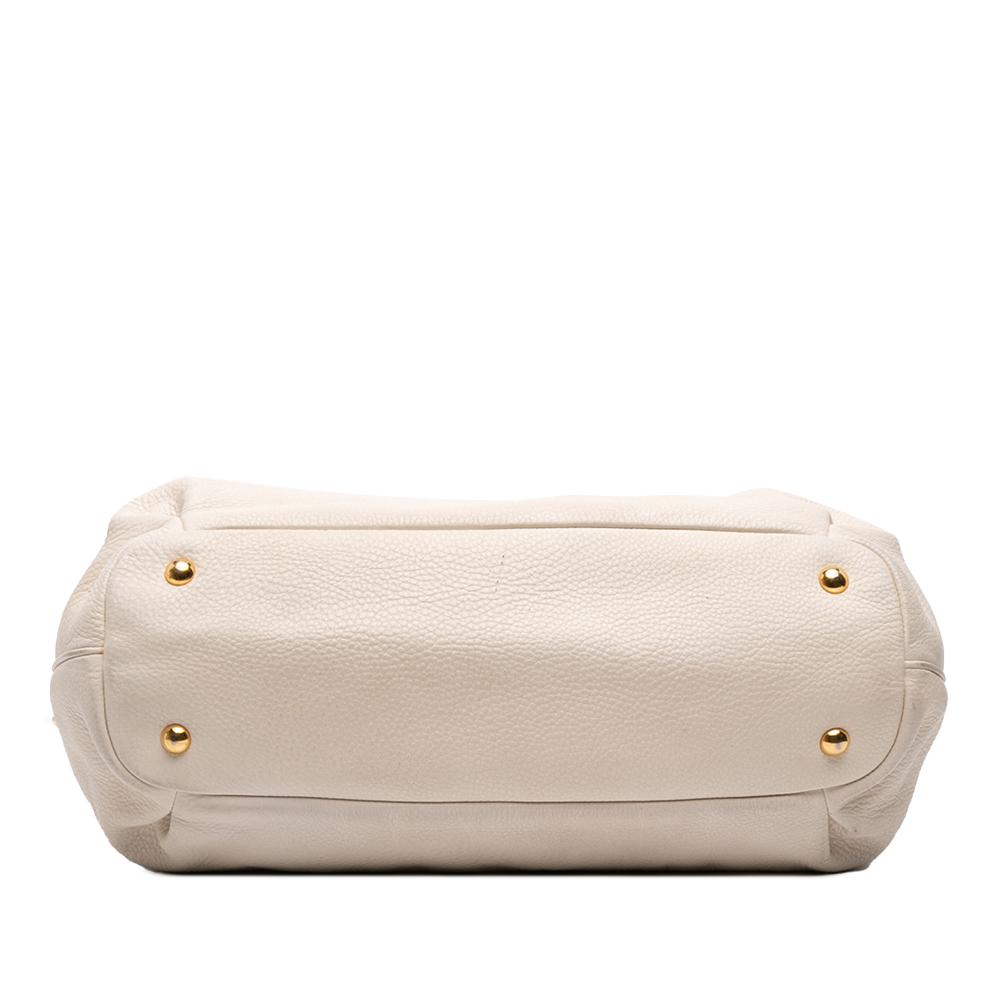 Miu Miu B Miu Miu White Calf Leather Vitello Phenix Satchel Turkey