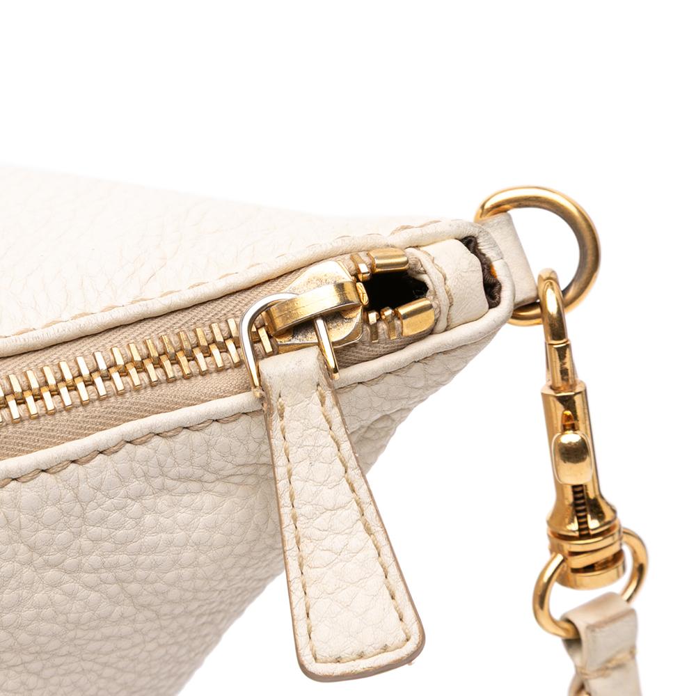 Miu Miu B Miu Miu White Calf Leather Vitello Phenix Satchel Turkey