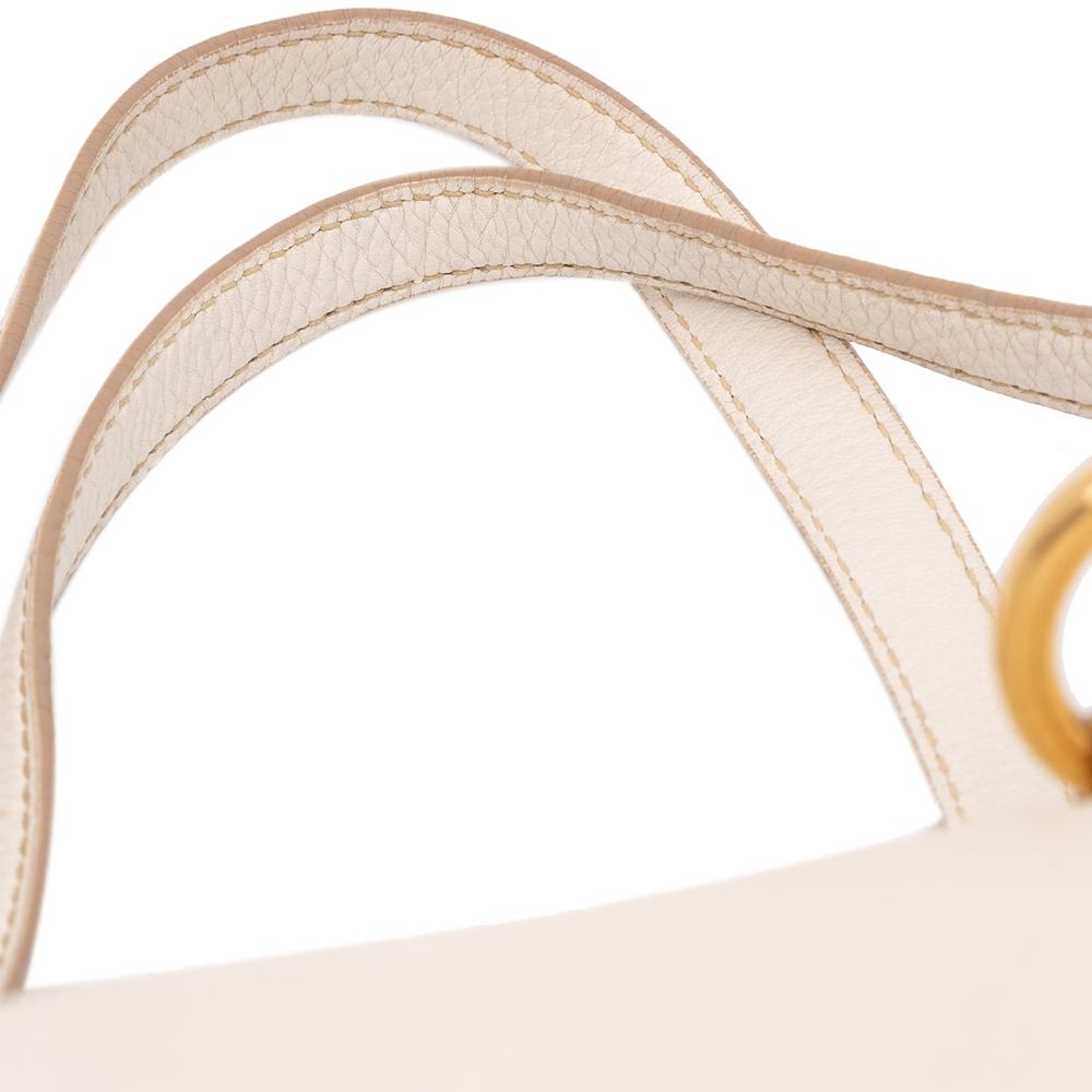 Miu Miu B Miu Miu White Calf Leather Vitello Phenix Satchel Turkey