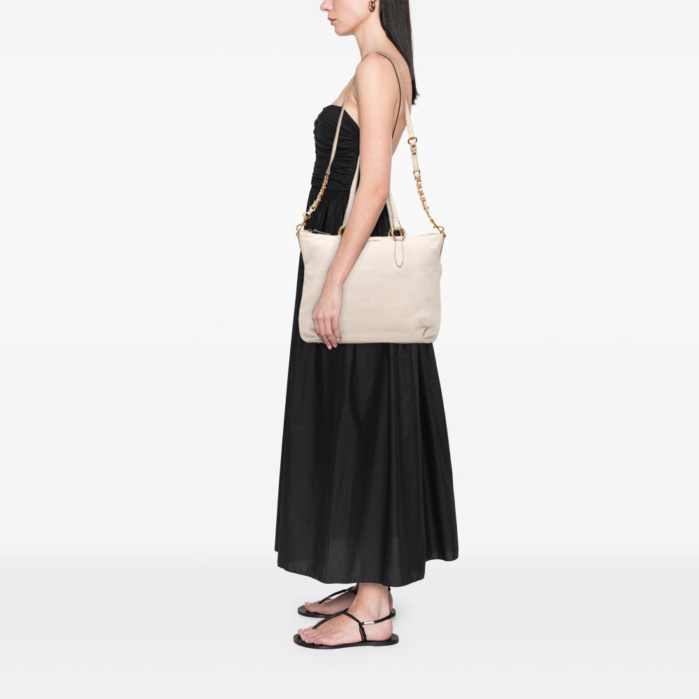 Miu Miu B Miu Miu White Calf Leather Vitello Phenix Satchel Turkey