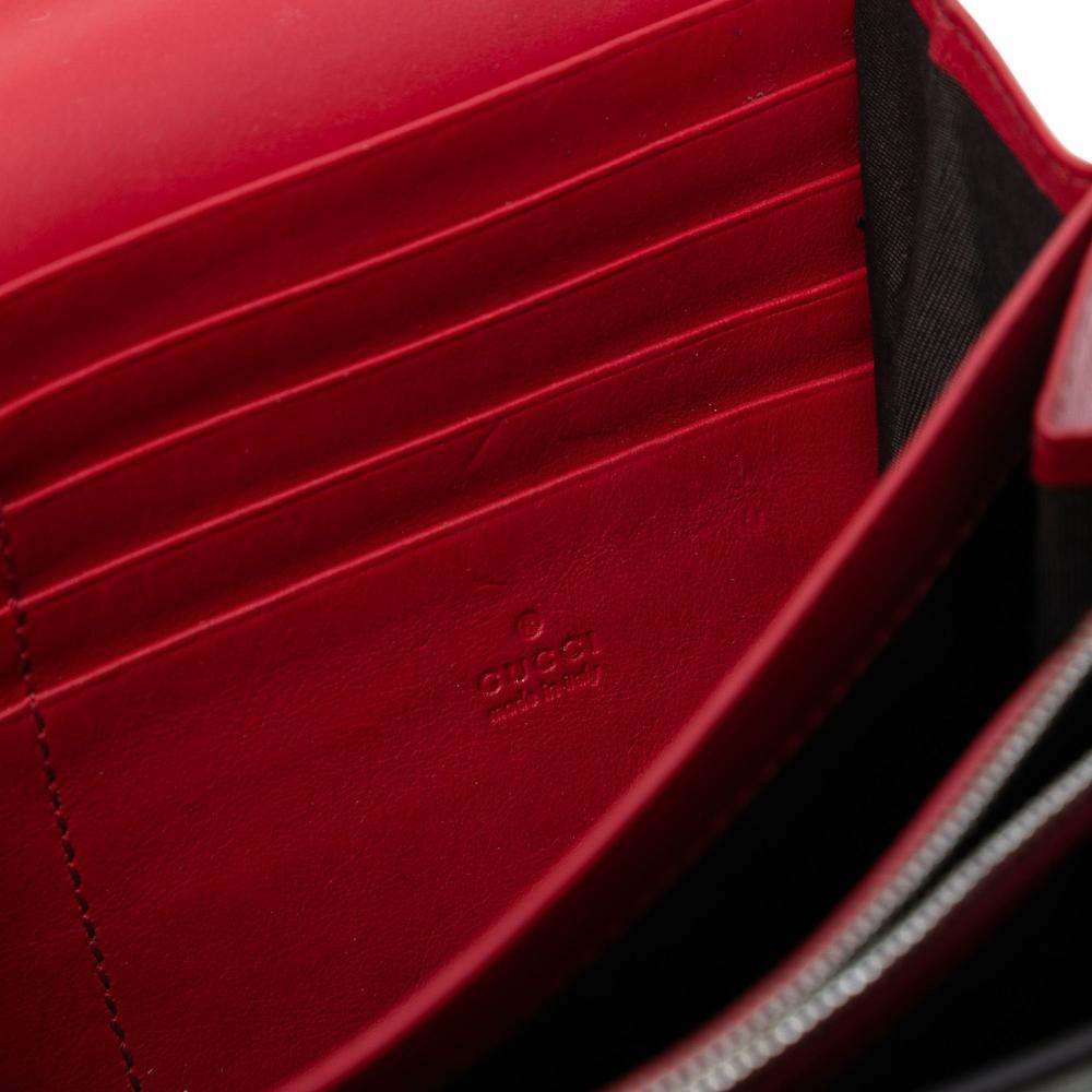 Gucci AB Gucci Brown Beige Coated Canvas Fabric GG Supreme Dionysus Chain Wallet Italy