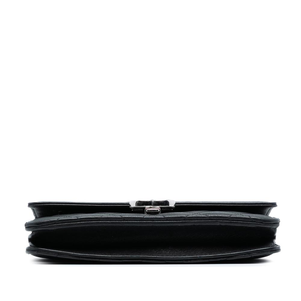 Chanel AB Chanel Black Calf Leather Quilted skin Urban Companion Wallet on Chain Italy