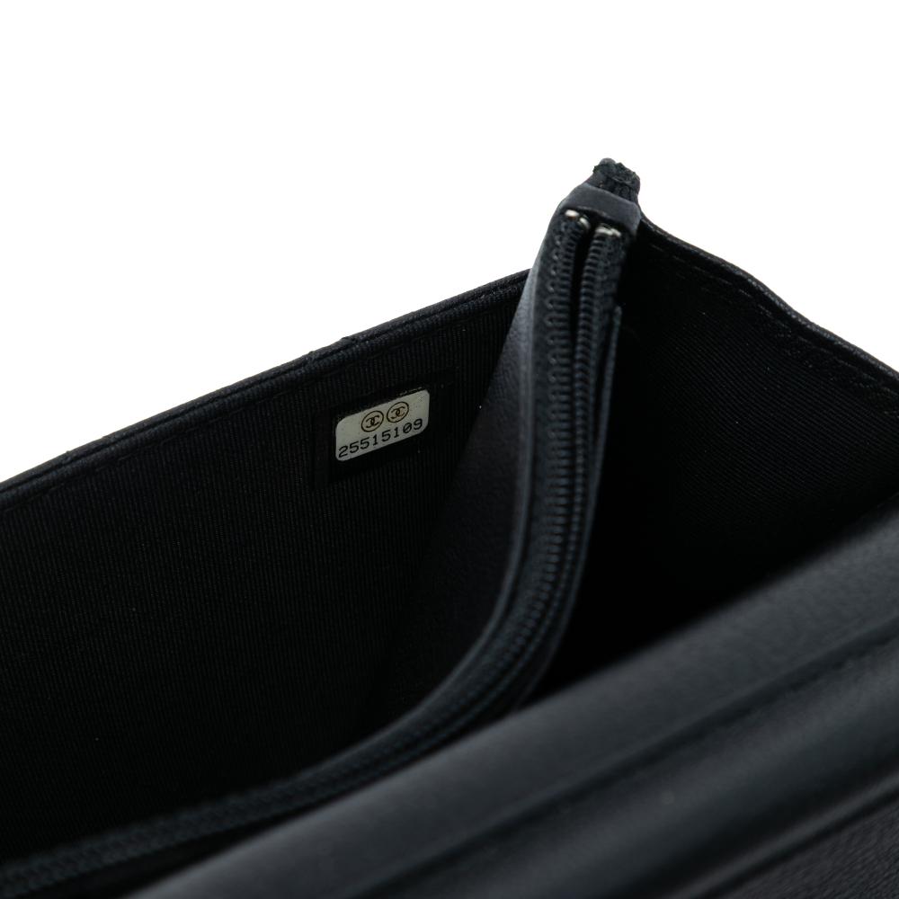 Chanel AB Chanel Black Calf Leather Quilted skin Urban Companion Wallet on Chain Italy